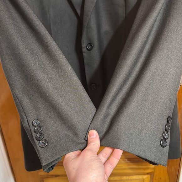 Pronto Uomo Wool Blend Grey 2 Button Blazer Men’s 44 Regular - Picture 3 of 7